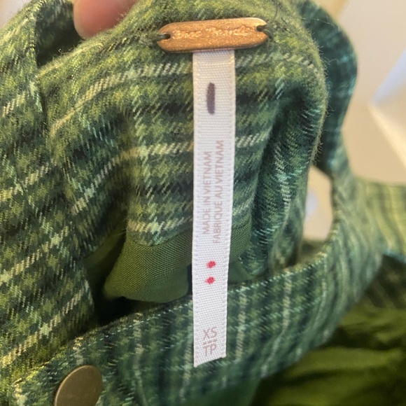 Free People Kai Green Plaid Sleeveless Mini Dress - Picture 7 of 7